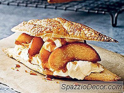 Karamellisierter Pfirsich Mille-Feuille