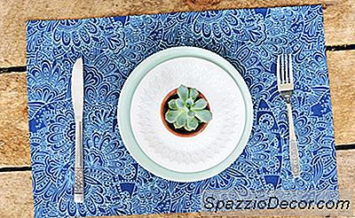 Geen Naai Diy Rode, Witte En Blauwe Stoffen Placemats